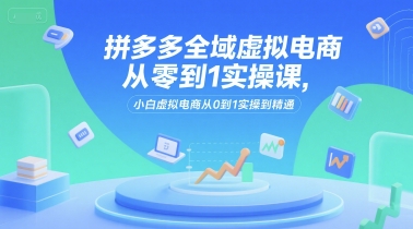 拼多多全域虚拟电商从零到1实操课,小白虚拟电商从0到1实操到精通-幽忧帮