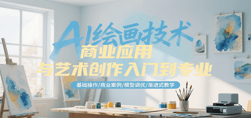 AI绘画技术商业应用与艺术创作入门到专业,基础操作/商业案例/模型调优/渐进式教学-幽忧帮