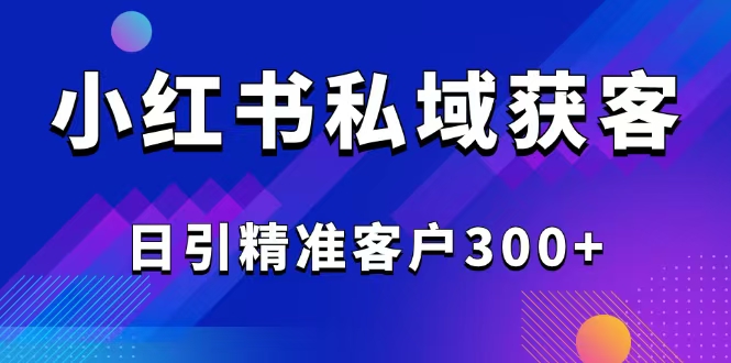 （14304期）2025最新小红书平台引流获客截流自热玩法讲解，日引精准客户300+-忧忧资源网