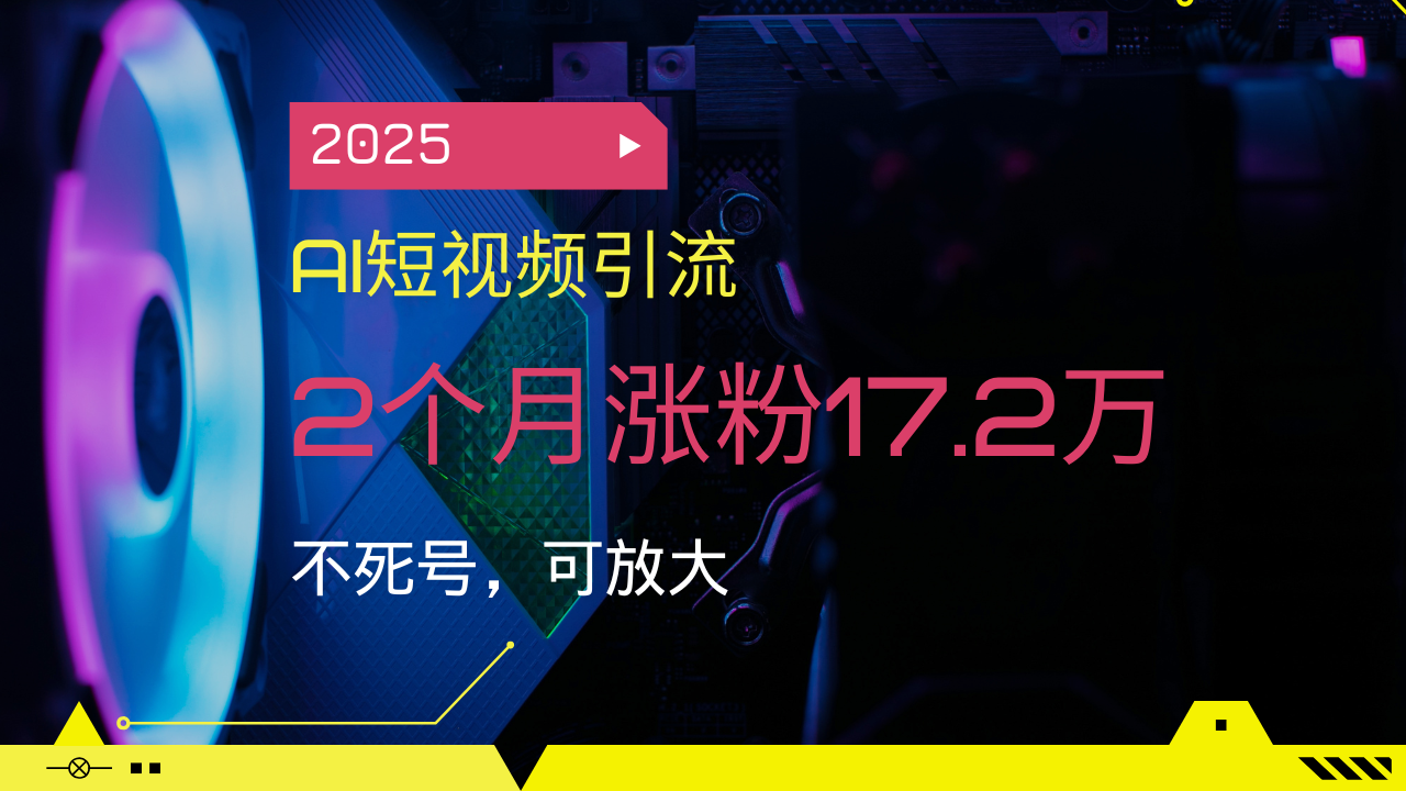 （14213期）2025AI短视频引流，2个月涨粉17.2万，不死号，可放大-忧忧资源网