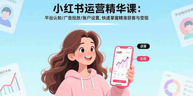 小红书运营精华课:平台认知/广告投放/账户设置,快速掌握精准获客与变现-幽忧帮