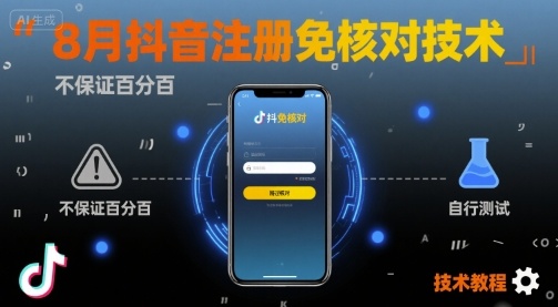 8月抖音注册免核对技术,不保证百分百,自测-幽忧帮