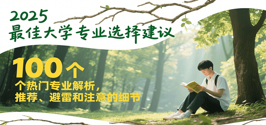 2025最佳大学专业选择建议,100个热门专业解析,推荐、避雷和注意的细节-幽忧帮