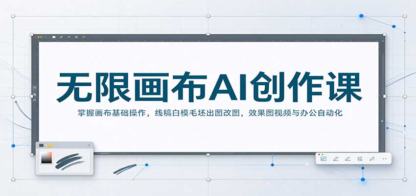 无限画布AI创作课：掌握画布基础操作，线稿白模毛坯出图改图，效果图视频与办公自动化-幽忧帮