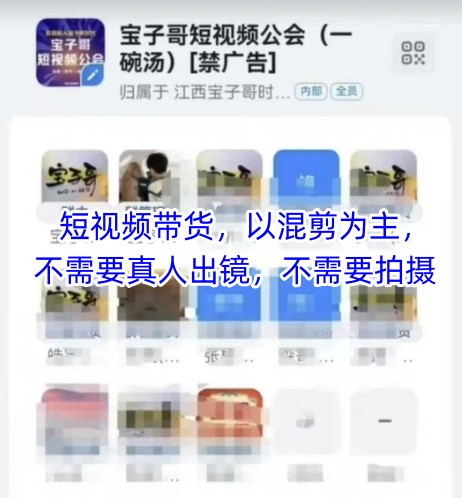 宝子哥头部团队短视频带货,以混剪为主,不需要真人出镜,不需要拍摄-幽忧帮