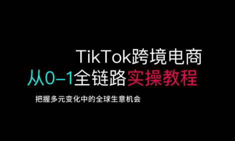 TikTok跨境电商从0-1全链路全方位实操教程,把握多元变化中的全球生意机会-幽忧帮