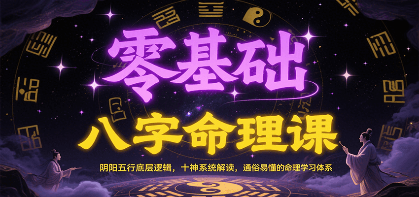 零基础八字命理课:阴阳五行底层逻辑,十神系统解读,通俗易懂的命理学习体系-幽忧帮