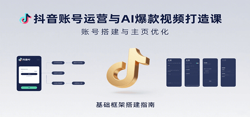 抖音账号运营与AI爆款视频打造课:含账号搭建、运营及多种AI特效视频制作方法-幽忧帮