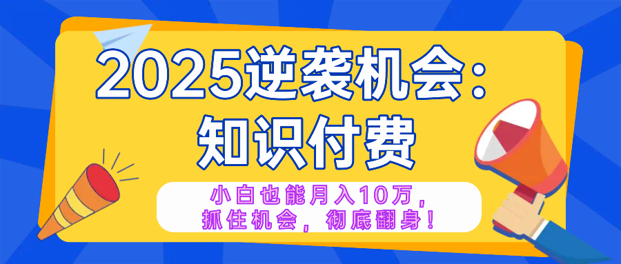 （14166期）2025逆袭项目——知识付费，小白也能月入10万年入百万，抓住机会彻底翻…-忧忧资源网