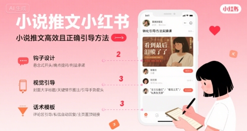 小说推文小红书高转化引导方法实操课,小说推文高效且正确引导方法-幽忧帮
