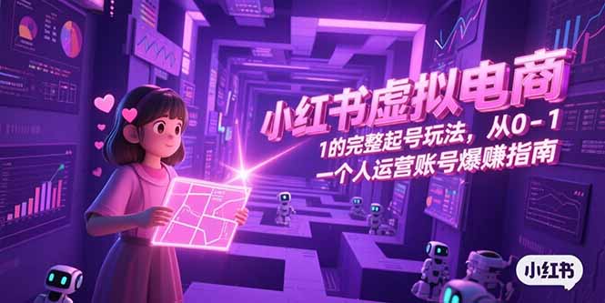 小红书虚拟电商,从0-1的完整起号玩法,一个人运营账号爆赚指南-幽忧帮