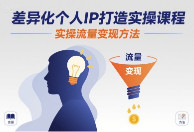 差异化个人IP打造实操课程,实操流量变现方法-幽忧帮