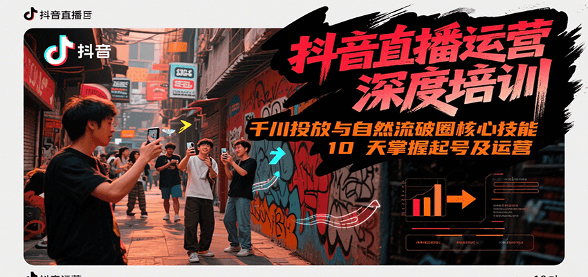 抖音直播运营深度培训,千川投放与自然流核心技能,10天掌握起号及运营(6-7月新课)-幽忧帮