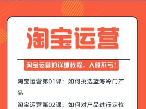 盗坤淘宝内训社蓝海单类目，淘宝运营的详细教程，入股不亏！