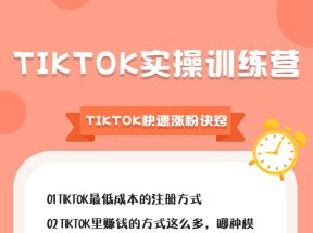 Seven漆TIKTOK训练营，让你快速涨粉诀窍